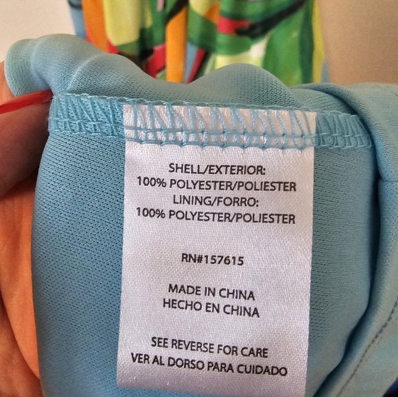 Nicole Miller Halter Chiffon Tiered Colorful Dress Women's Size Medium *See Flaw - Picture 3 of 8